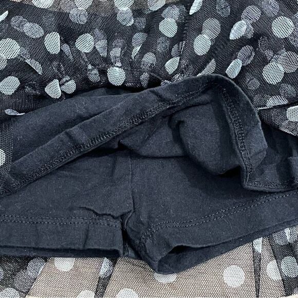 Falls Creek Kids Baby Girl Black with White Polka Dots Skort Size 12M - Picture 2 of 4